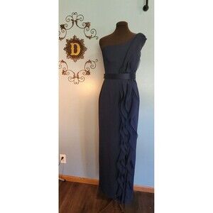 NWT Vera Wang White Dark Blue Bridesmaid Dress David's Bridal